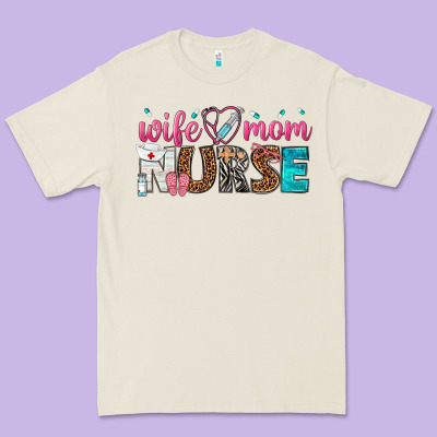 Wife Mom Nurse Premium Tee Designed By Texasbilliewilder