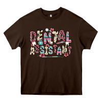 Chocolate Brown dental assistant Heavy Core Tee - Zillion Design Studio