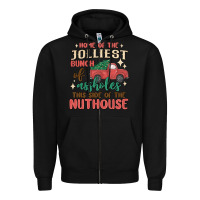 Black home of the jollıest bunch of assholes thıs sıd Zipper Hoodie - MaliasSmallBusiness