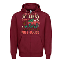 Burgundy home of the jollıest bunch of assholes thıs sıd Zipper Hoodie - MaliasSmallBusiness