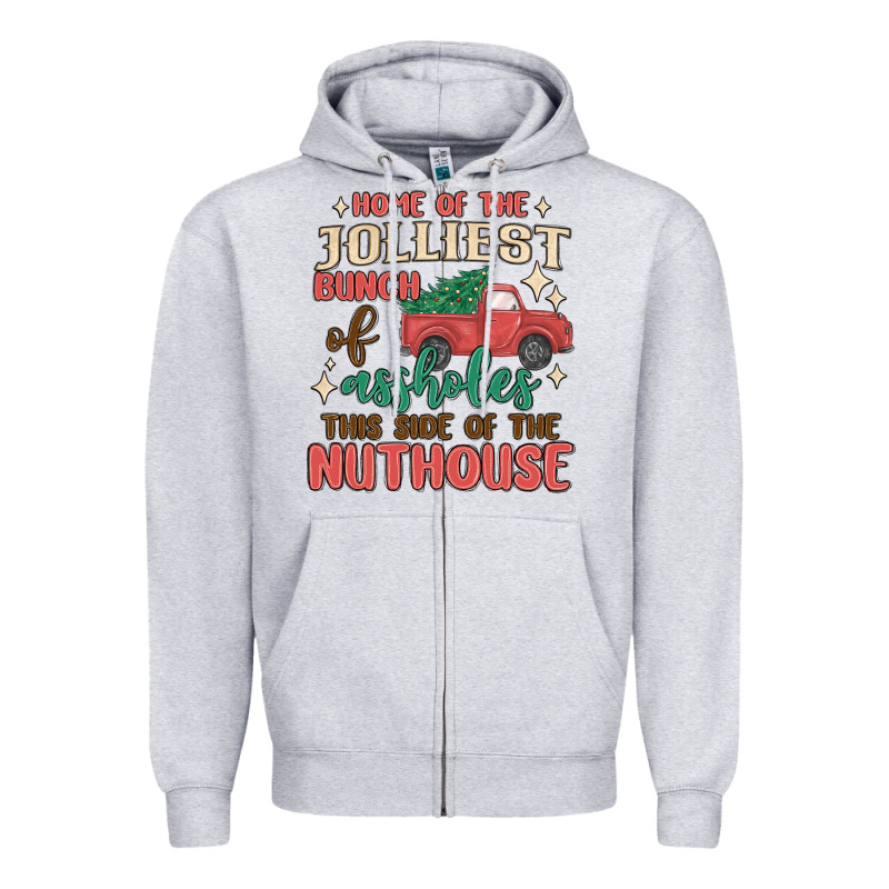 Home Of The Jollıest Bunch Of Assholes Thıs Sıd Zipper Hoodie by MaliasSmallBusiness | Teevron