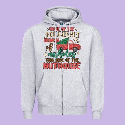 Home Of The Jollıest Bunch Of Assholes Thıs Sıd Zipper Hoodie Designed By Maliassmallbusiness
