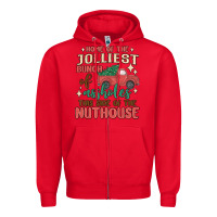 Red home of the jollıest bunch of assholes thıs sıd Zipper Hoodie - MaliasSmallBusiness