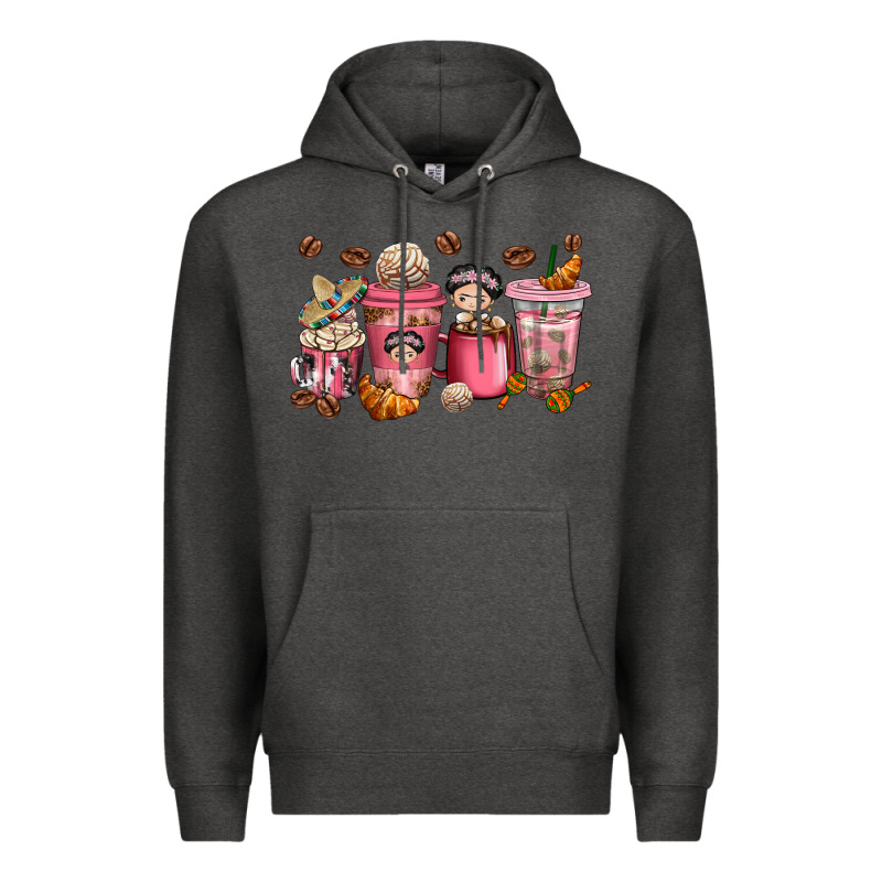 Cafecito Y Chisme Coffee Cups Premium Hoodie by texasbilliewilder | Teevron