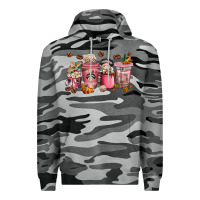 Slate Camo cafecito y chisme coffee cups Premium Hoodie - texasbilliewilder