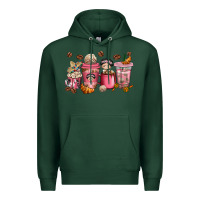 Sports Green cafecito y chisme coffee cups Premium Hoodie - texasbilliewilder