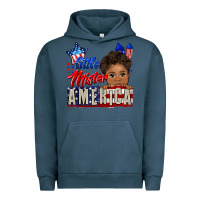 Pigment Midnight Navy little mister america black boy Urban Hoodie - CowGirlArtShop