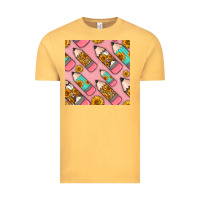 Vintage Mustard western pencil seamless pattern Vintage Tee - BundleAndBundleShop