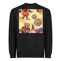 Patriotic Hotdog Ice Cream Donat Heavyweight Sweatshirt | Teevron