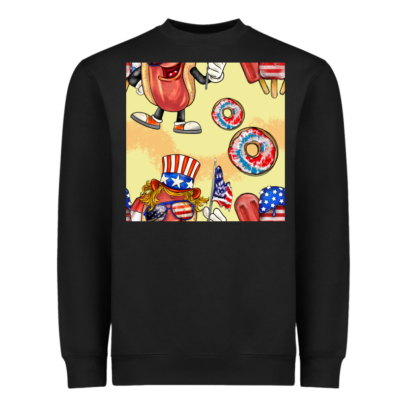 Patriotic Hotdog Ice Cream Donat Heavyweight Sweatshirt by BundleAndBundleShop | Teevron