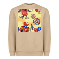 Mushroom patriotic hotdog ice cream donat Heavyweight Sweatshirt - BundleAndBundleShop