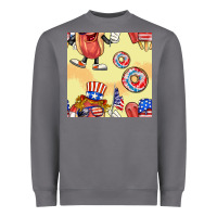 Storm patriotic hotdog ice cream donat Heavyweight Sweatshirt - BundleAndBundleShop
