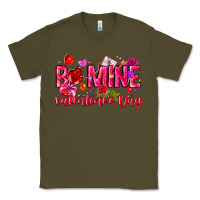 Army Green Be Mine Valentines Day Classic Tee - CowhideDigitalArt