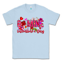 Dusty Blue Be Mine Valentines Day Classic Tee - CowhideDigitalArt