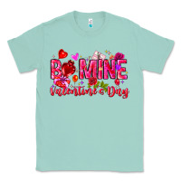 Seafoam Be Mine Valentines Day Classic Tee - CowhideDigitalArt