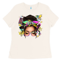 Bone 90s messy bun Ladies Tee - texasbilliewilder