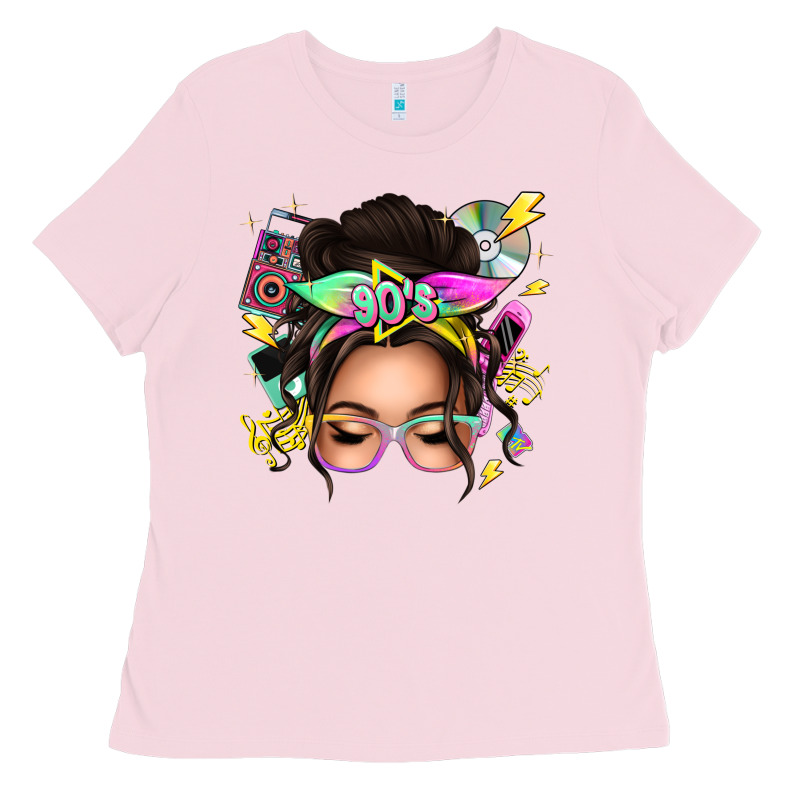 90s Messy Bun Ladies Tee by texasbilliewilder | Teevron