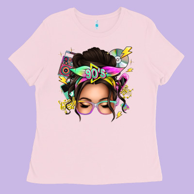Ladies Tee 90s messy bun