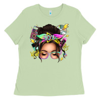 Matcha 90s messy bun Ladies Tee - texasbilliewilder