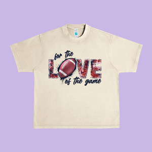 Football Love Of The Game Urban Heavy Tee Designed By Jahusdesignshop