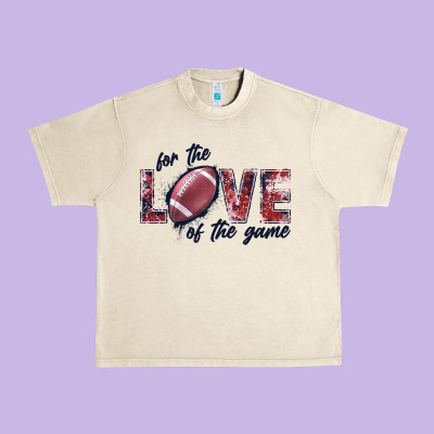 Football Love Of The Game Urban Heavy Tee Designed By Jahusdesignshop