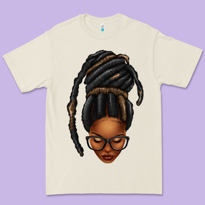 Afro Woman Faux Jumbo Locs Premium Tee Designed By Texasbilliewilder