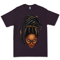 Plum afro woman faux jumbo locs Premium Tee - texasbilliewilder