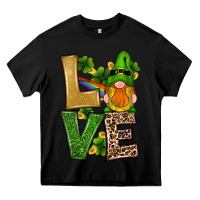 Black st patricks day gnomes shamrock love Heavy Core Tee - RanaPortraitStore