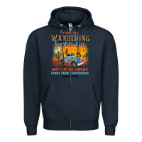 Navy bind my wandering heart to thee Zipper Hoodie - MaliasSmallBusiness