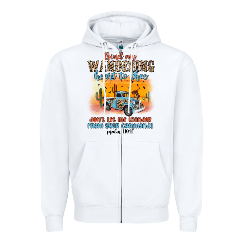 Bind My Wandering Heart To Thee Zipper Hoodie by MaliasSmallBusiness | Teevron
