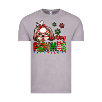 Vintage Zinc merry pawmas christmas shih tzu Vintage Tee - Jasminsmagicworld
