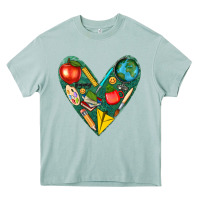 Arona teacher  heart Heavy Core Tee - texasbilliewilder