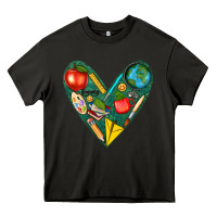 Asphalt teacher  heart Heavy Core Tee - texasbilliewilder