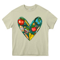 Mossy teacher  heart Heavy Core Tee - texasbilliewilder