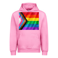 Fuchsia Pink Pride flag Urban Hoodie - CowGirlArtShop