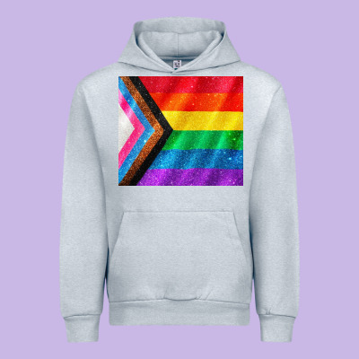 Pride Flag Urban Hoodie Designed By Cowgirlartshop
