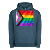 Pigment Midnight Navy Pride flag Urban Hoodie - CowGirlArtShop