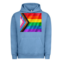 Pigment Pebble Blue Pride flag Urban Hoodie - CowGirlArtShop