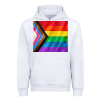 White Pride flag Urban Hoodie - CowGirlArtShop
