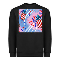 Black patriotic fireworks Heavyweight Sweatshirt - BundleAndBundleShop