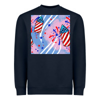 Navy patriotic fireworks Heavyweight Sweatshirt - BundleAndBundleShop