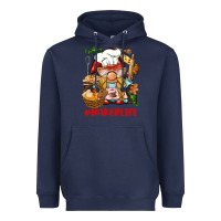 Navy baker life gnome Heavyweight Hoodie - BarkalooDesign
