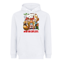 White baker life gnome Heavyweight Hoodie - BarkalooDesign