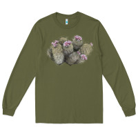Army Green cob beehive cactus Long Sleeve Tee - LillyAllenDesigns