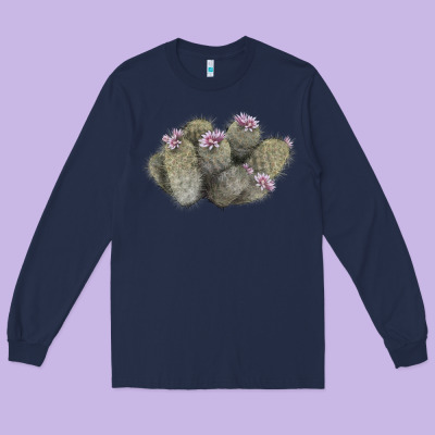 Cob Beehive Cactus Long Sleeve Tee Designed By Lillyallendesigns