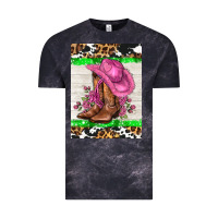 Cloud Black cowgitl hat and roses Vintage Tee - AdoDesignShop