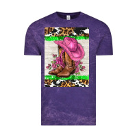 Cloud Purple cowgitl hat and roses Vintage Tee - AdoDesignShop