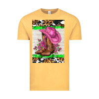 Vintage Mustard cowgitl hat and roses Vintage Tee - AdoDesignShop