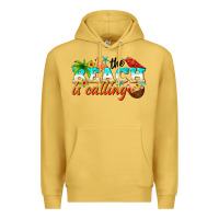 Antique Gold the beach is calling Premium Hoodie - NancyCooperArtShop