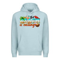 Blue Mist the beach is calling Premium Hoodie - NancyCooperArtShop